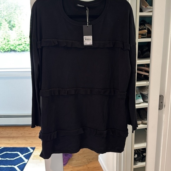 NWT Black Long Sleeve Tunic sweater - Picture 3 of 4